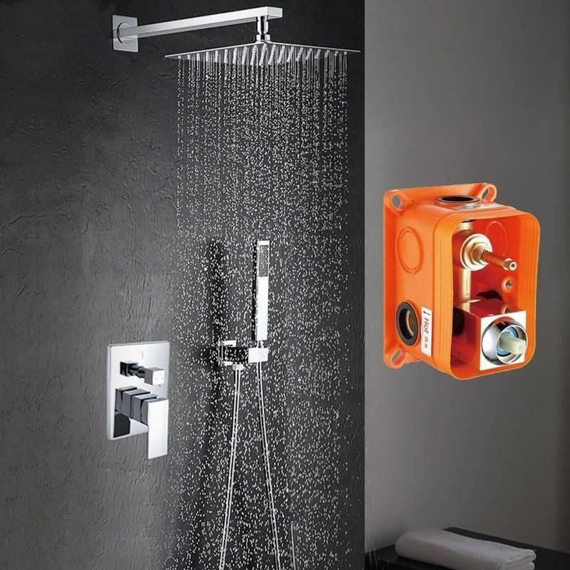 Ducha Empotrada Con Caja Pared Con Rociador Extraplano /Roma