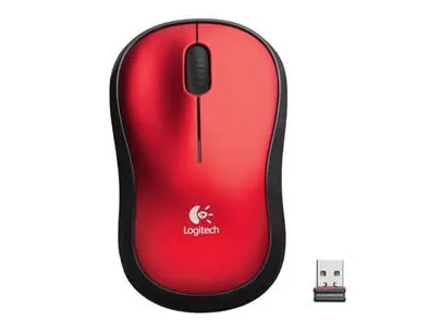 Mouse Logitech M185 Rojo-Negro