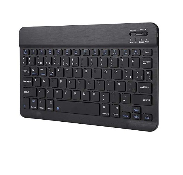 Teclado Bluetooth De 10” Con Luz Led Negro