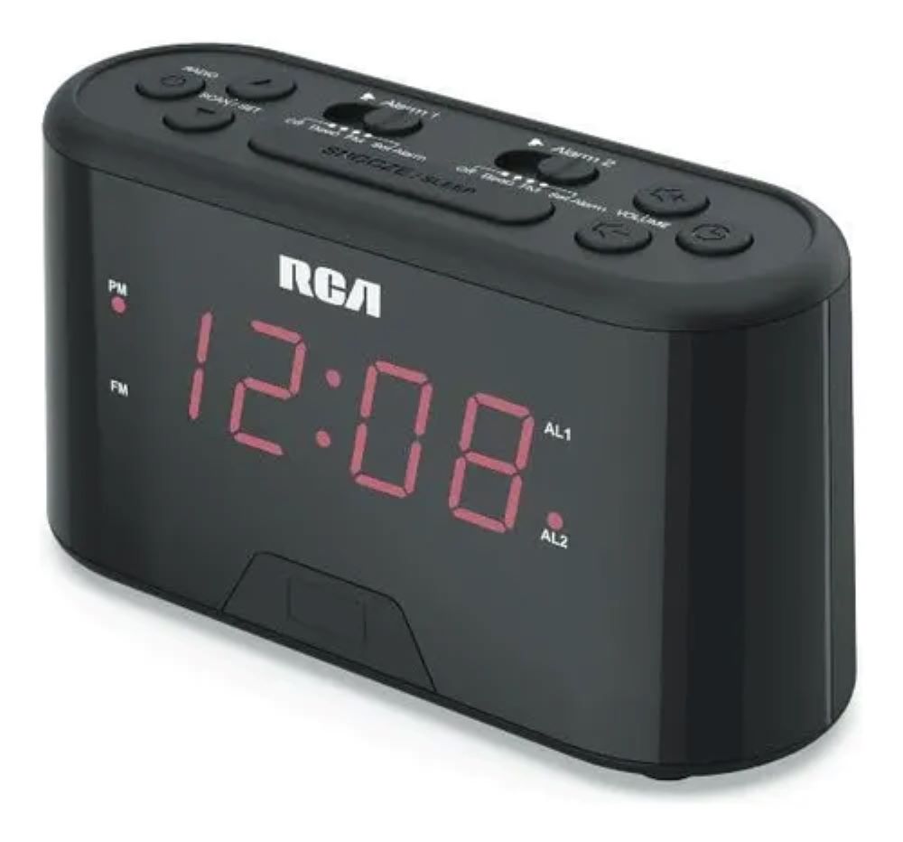 Radio Reloj Despertador Con Doble Alarma Rca