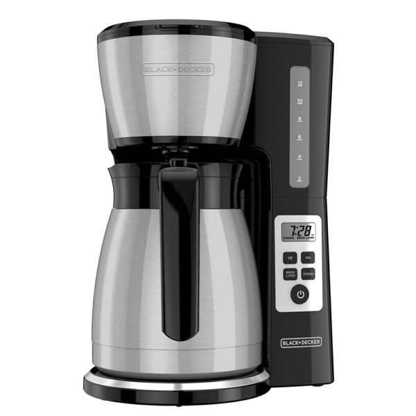 Cafetera Black And Decker 12 Tazas Programable, Térmica Digital Con Jarra De Acero Inoxidable Cm2046S