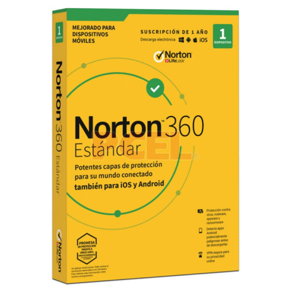 Norton Antivirus 360 Standard – 1 Dispositivo – 10Gb – 1 Año