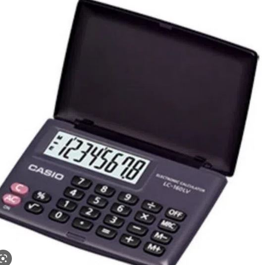 CALCULADORA BOLSILLO 8 DIG C/TAPA CASIO LC160 PROMO