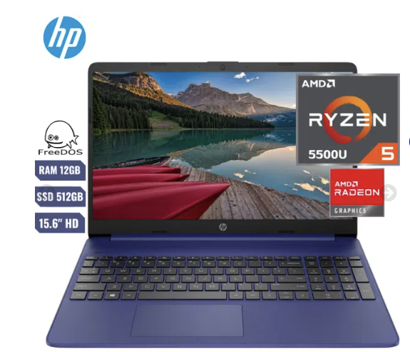 Laptop Hp 15-ef2517la Amd R5- 5500u Ram 12gb Ssd512gb 15.6″