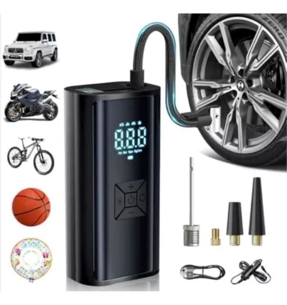 Bomba de aire portatil, pantalla led PROMO