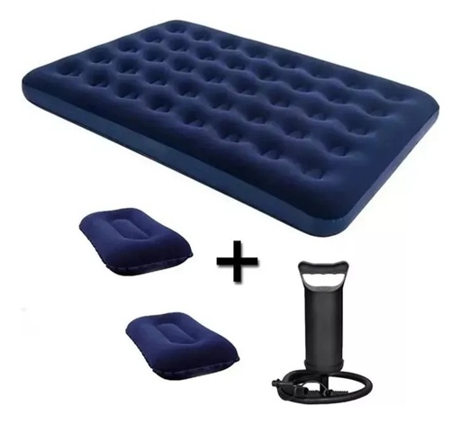 [5JICI9G] Colchón Inflable 2 Plazas + Inflador + 2 Almohadas Bestway