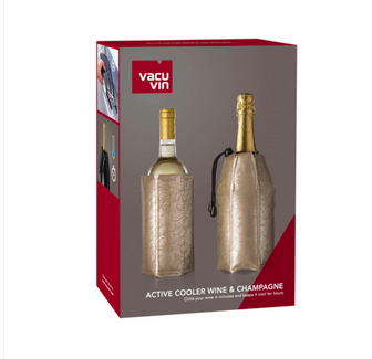 [VV-3887560] Enfriador Activo De Vino-Champagne Vacu Vin 2 Pcs Platino