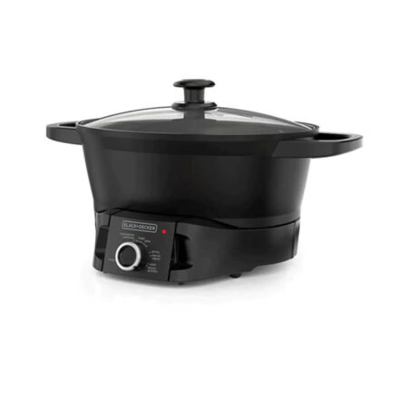 [MC901] Olla Multifuncion Black And Decker 28 Tazas 5 Funciones 800W Tapa De Vidrio Templado Negra