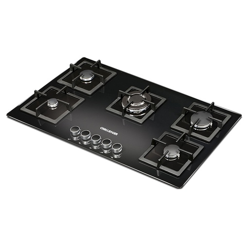 [Sq6792] Cocina Encimera 5P A Gas Vidrio Templado Challenger Sq6792