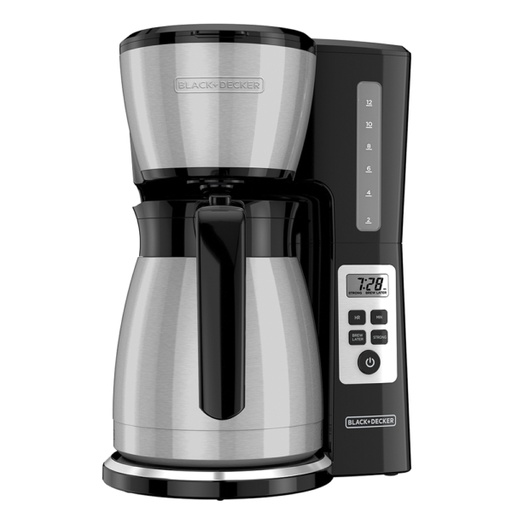 [RCM2046S] Cafetera Black And Decker 12 Tazas Programable, Térmica Digital Con Jarra De Acero Inoxidable Cm2046S