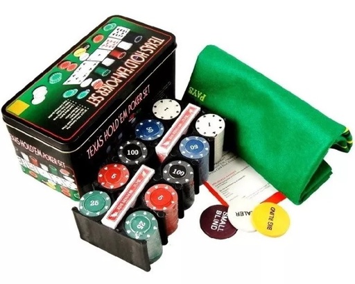 [23371] Set Juego Y Poker Texas Profesional