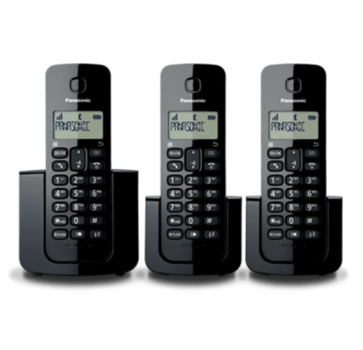 [KXTGB113LAB] Teléfono Inalámbrico Panasonic 3 Bases Color Negro