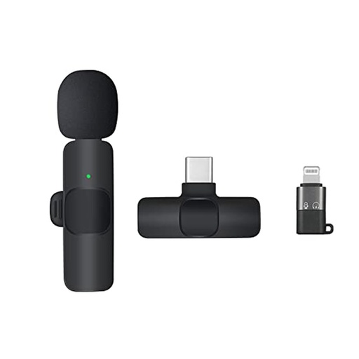 [gadget_8e6] Microfono Inalambrico Para Celular Android Iphone Tipo-C Lightning K8