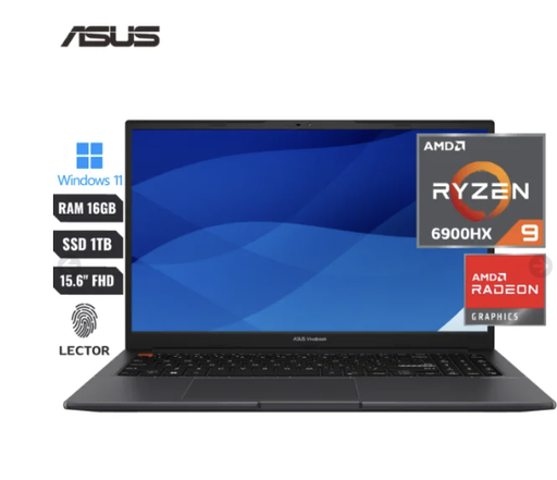 [007574] Laptop Asus Vivobook S 15 Amd Ryzen 9 6900hx (6th) Ram 16gb Ddr5 Ssd 1tb Pcie 15.6” Fhd