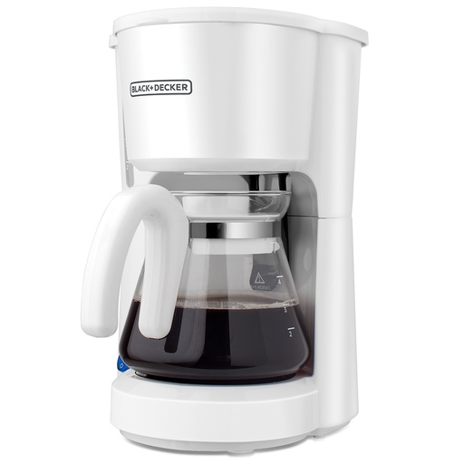 [BD-CM0701W] Cafetera black decker-5 tazas-filtro permanente-boton encendido y apagado-blanca