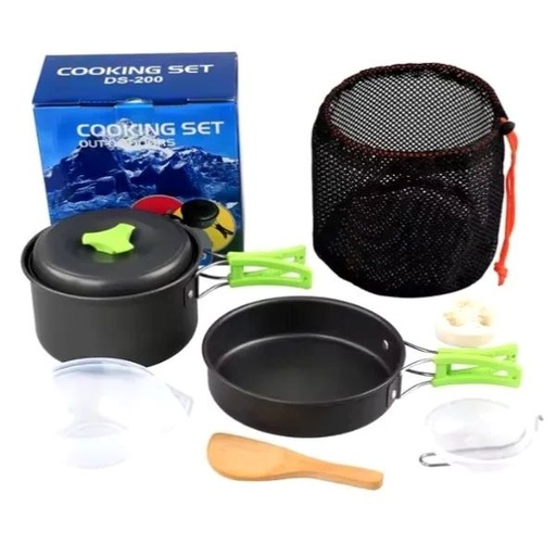 [O6C1825] Juego de ollas portatiles de aluminio camping, Echef pro VERANO