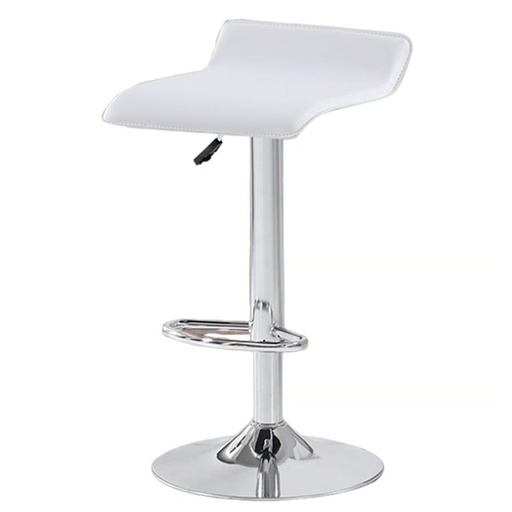 [MUE02276] Taburete Silla Desayunador Comedor Bar Alto Twin Blanco