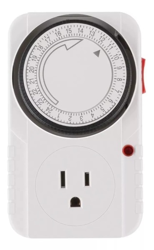 [P000000260] Temporizador Timer Analogico 24 Horas Adaptador